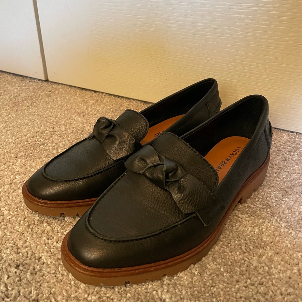 Lucky Brand Black Loafers, Size 7 1/2